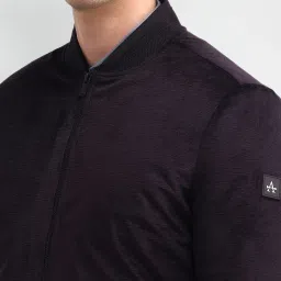 Arrow Sport Purple Regular Fit Bomber Jacket image 5