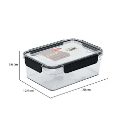 @home Nilkamal Black & Transparent Polypropylene Klip N Store Rectangular Storage Container image 5