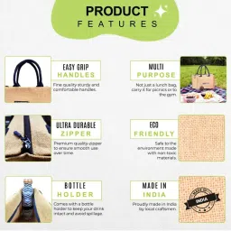 allo Borosilicate Glass Lunch Box Microwave Oven Safe with Detachable Lock and Jute Tiffin Bag image 5