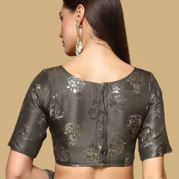 Oomph! Woven Design Jacquard Traditional Saree Blouse image 3