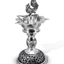 Joyalukkas Refined Silver Peacock Textured Lamp-picture-36