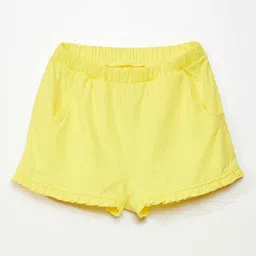 KIABI Girls Solid Cotton Mid-Rise Shorts-image-32