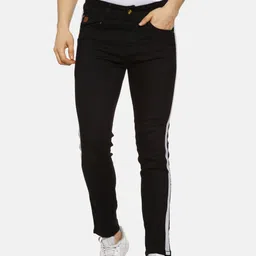 Campus Sutra Men Black Slim Fit Mid-Rise Clean Look Stretchable Jeans-image-11