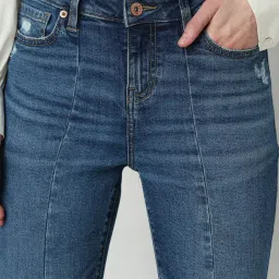 Vero Moda Blue Cotton Skinny Fit Mid Rise Jeans image 5