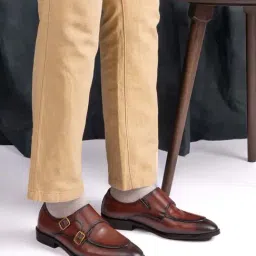 La Botte Men's Brown Monk Shoes-picture-17