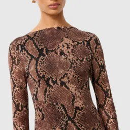 Forever New Multi Flare Fit Animal Print Dress image 5