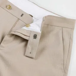 Arrow Beige Slim Fit Self Pattern Trousers image 5