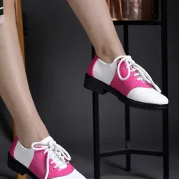 Shoetopia Women's White Derby Shoes-image-29