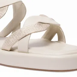 Eridani Women's Willo Off White Casual Sandals image 5