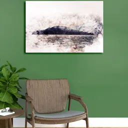 999Store White & Black Beautiful Mountain Canvas Framed Wall Art-picture-26