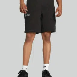 Puma Black Regular Fit Striped Sports Shorts-picture-20
