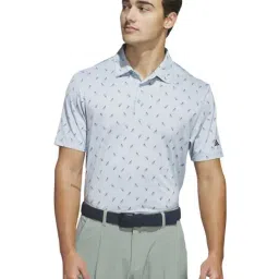 Adidas Blue Regular Fit Printed Sports Polo-image-59