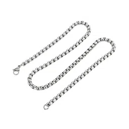 Peora Silver Plated Stainless Steel Box Stylish Chain image 5