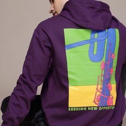 WROGN Printed Hooded Oversized Sweatshirt-picture-5