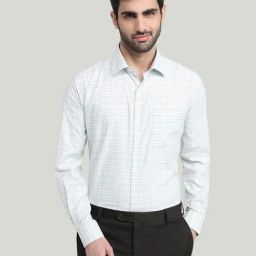 Raymond Green Slim Fit Checks Shirt-picture-32