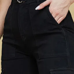 Life With Pockets Black Denim Regular Fit High Rise Jeans image 5