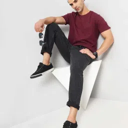 celio celio* Black Slim Fit Lightly Washed Jeans image 5