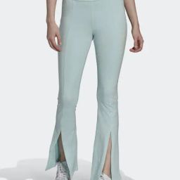 Adidas Originals Green Cotton Mid Rise Track Pants-picture-3