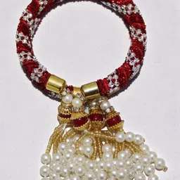 Jolly Faces Stones-Studded & Beaded Bangle image 3