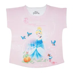 Disney by Wear Your Mind Girls Pink Disney Princess Printed Top-image-85