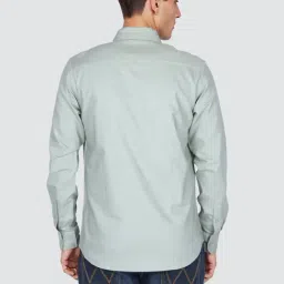 Wrangler Light Green Regular Fit Solid Shirt image 2