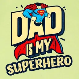 Arvesa Dad Is My Superhero Printed Bodysuit image 2