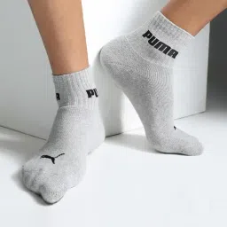 Puma Grey Cotton Logo Socks Set of 1-image-6