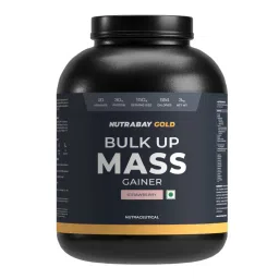 Nutrabay Gold Bulk Up Mass Gainer Powder - Strawberry image 1