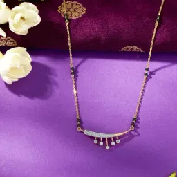 P.N.Gadgil Jewellers 18 KT Yellow Gold & Diamond Modern Mangalsutra For Woman-picture-15