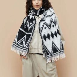 Ginger by Lifestyle Black & White Plain Stole-picture-47
