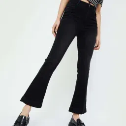 Ginger by Lifestyle Black Cotton Mid Rise Jeans-image-99