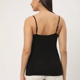 R&B Black Cotton Camisole image 2