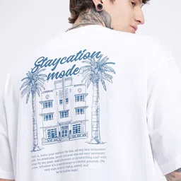 glitchez Typography Printed Drop-Shoulder Sleeves Oversized T-shirt image 5