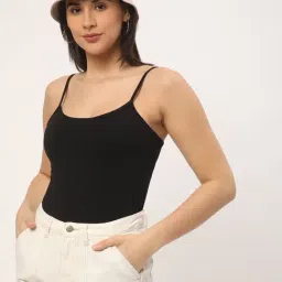 R&B Black Cotton Camisole image 3