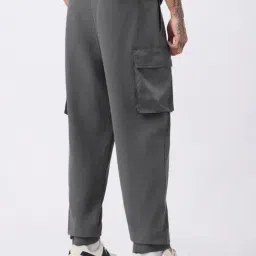 The Souled Store Grey Cotton Loose Fit Joggers image 2