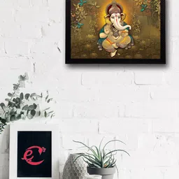 eCraftIndia Multicoloured Lord Ganesha UV Wall Art-image-69