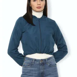 Van Heusen Turquoise Regular Fit Jacket-image-0