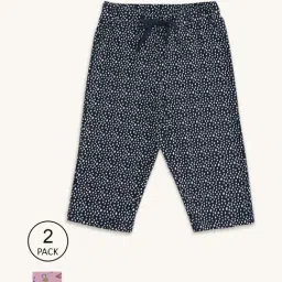 Pantaloons Junior Navy & Pink Cotton Printed Capri (Pack of 2)-image-63