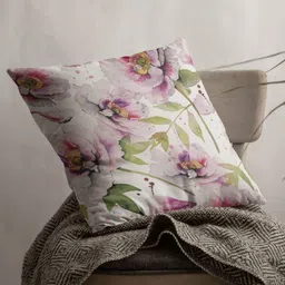 THEYAYACAFE White & Green Floral Velvet Square Cushion Covers-picture-14