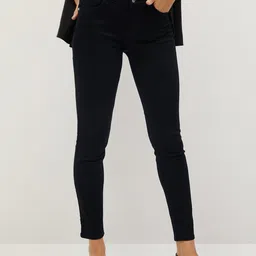 MANGO Women Black Super Skinny Fit Mid-Rise Clean Look Sustainable Push-Up Jeans-picture-40