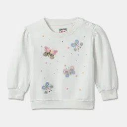 R&B Kids White Floral Print Regular Fit Sweatshirt-picture-26