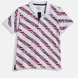 Pepe Jeans Boys White Printed Pure Cotton Polo Collar T-shirt-picture-16