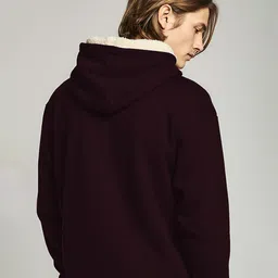 MaverIQ Men Typography Printed Hooded Full Sleeves Sweatshirt image 2