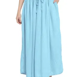 PATRORNA Sky Blue Maxi Skirt-image-30