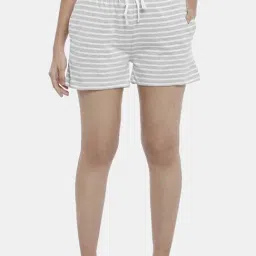 Dreamz by Pantaloons Grey Cotton Striped Shorts-picture-35