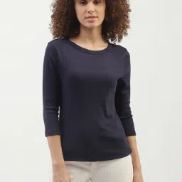 United Colors of Benetton Navy Cotton Regular Fit Top-picture-32