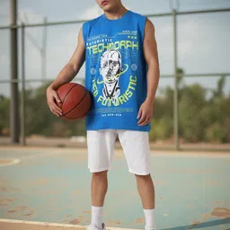 Hubberholme Men Futurestic Printed Sleeveless T-shirt image 4