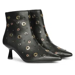 Saint G Womens Black Leather Ankle Boots-image-86