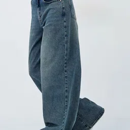 R.Code by The Roadster Life Co. Women Jean Wide Leg High-Rise Light Fade Stretchable Jeans image 5