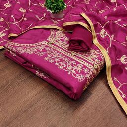 LeeliPeeri Designer Embroidered Unstitched Dress Material-picture-26